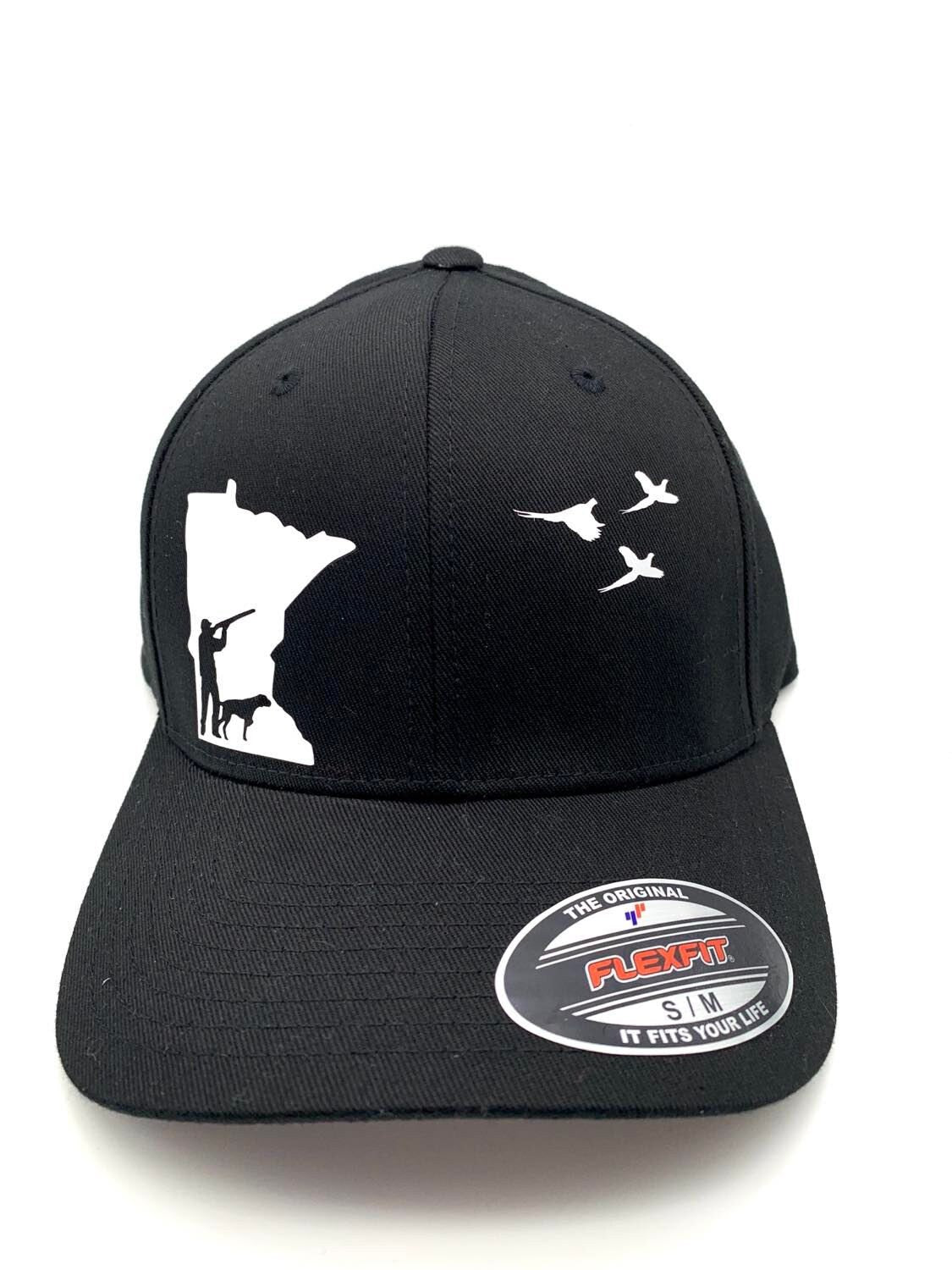 Any State Pheasant Hunting Fitted Black Flexfit Hat