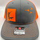 Any State Pheasant Hunter with Dog Charcoal/Neon Orange or Charcoal/Neon Pink Snap Back Hat or Charcoal/Neon Yellow or Full Blaze Orange